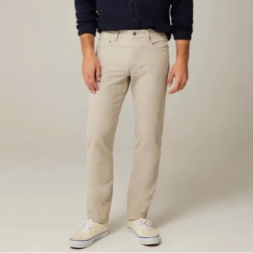 J. Crew Men's Corduroy Straight-leg Pants in Natural